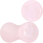 Pink Rose Quartz Round Double Flare Plug Set
