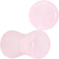 Pink Rose Quartz Round Double Flare Plug Set