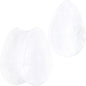 White Cloudy Quartz Drop Saddle Plug Set