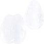 White Cloudy Quartz Drop Saddle Plug Set