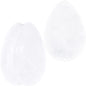 White Cloudy Quartz Drop Saddle Plug Set
