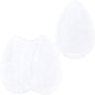 White Cloudy Quartz Drop Saddle Plug Set