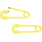 14G 3/4 Yellow Matte Punk Safety Pin Barbell Nipple Ring Set