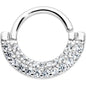 16G 5/16 Clear CZ Gem Double Drama Closure Ring