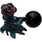 16G 1/4 Black Skeleton Flower Halloween Cartilage Tragus Earring