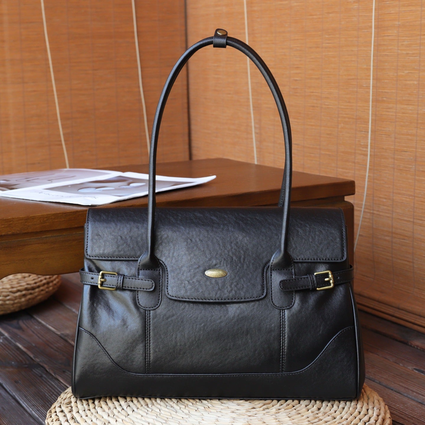 Hot-selling First-layer Cowhide Large-capacity Tote Bag For Women, New Commuter Style, Versatile Single-shoulder Underarm Bag