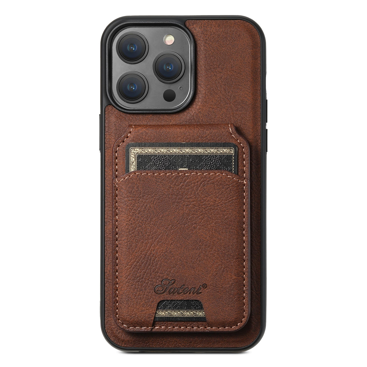 TPU Magnetic iPhone Case - Card Slot and Stand, iPhone 16-17