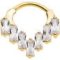 16G 5/16 Clear CZ Gem Gold Tone Chandelier Cartilage Clicker