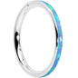 16G 3/8 Blue Synthetic Opal Sleek Forward Facing Segment Ring