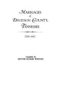 Marriages of Davidson County, Tennessee, 1789-1847 - Paperback