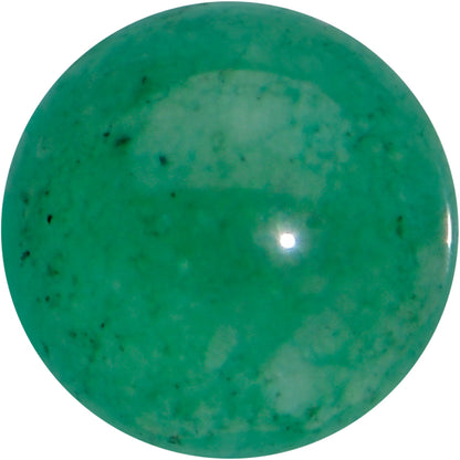 16G 1/4 Elegant Green Jade Internally Threaded Labret Tragus