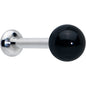 16G 5/16 Elegant Black Agate Internally Threaded Labret Tragus