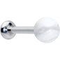 16G 5/16 Elegant White Howlite Internally Threaded Labret Tragus