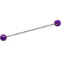 14G Matte Purple Splatter Pattern Ends Industrial Barbell 38mm