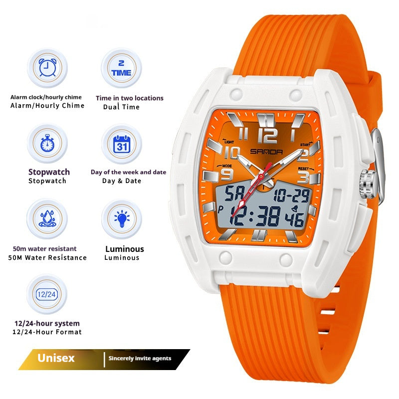 A Sporty Stylish And Energetic Unisex Bucket-style Wristwatch