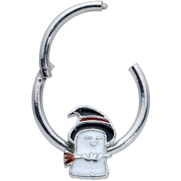 16G 3/8 Witch Hat Ghost Halloween Hinged Segment Ring