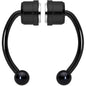 Black Magnetic Septum Ring Horseshoe Non-Pierced Fake Nose Ring