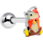 16G 1/4 Cozy Winter Hedgehog Cartilage Tragus Earring