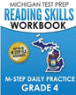 MICHIGAN TEST PREP Reading Skills Workbook M-STEP Daily Practice Grade 4: Preparation for the M-STEP English Language Arts Assessments - Paperback