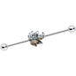 14G Multicolor Openwork Autumn Leaf Industrial Barbell 38mm