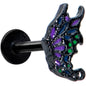 16G 5/16 Black Purple Wings Butterfly Labret Monroe Tragus