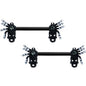 14G 1/2 Clear Gem Black Skull Spider Halloween Nipple Ring Set
