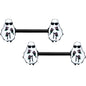 14G 9/16 Black Hipster Ghost Halloween Barbell Nipple Ring Set
