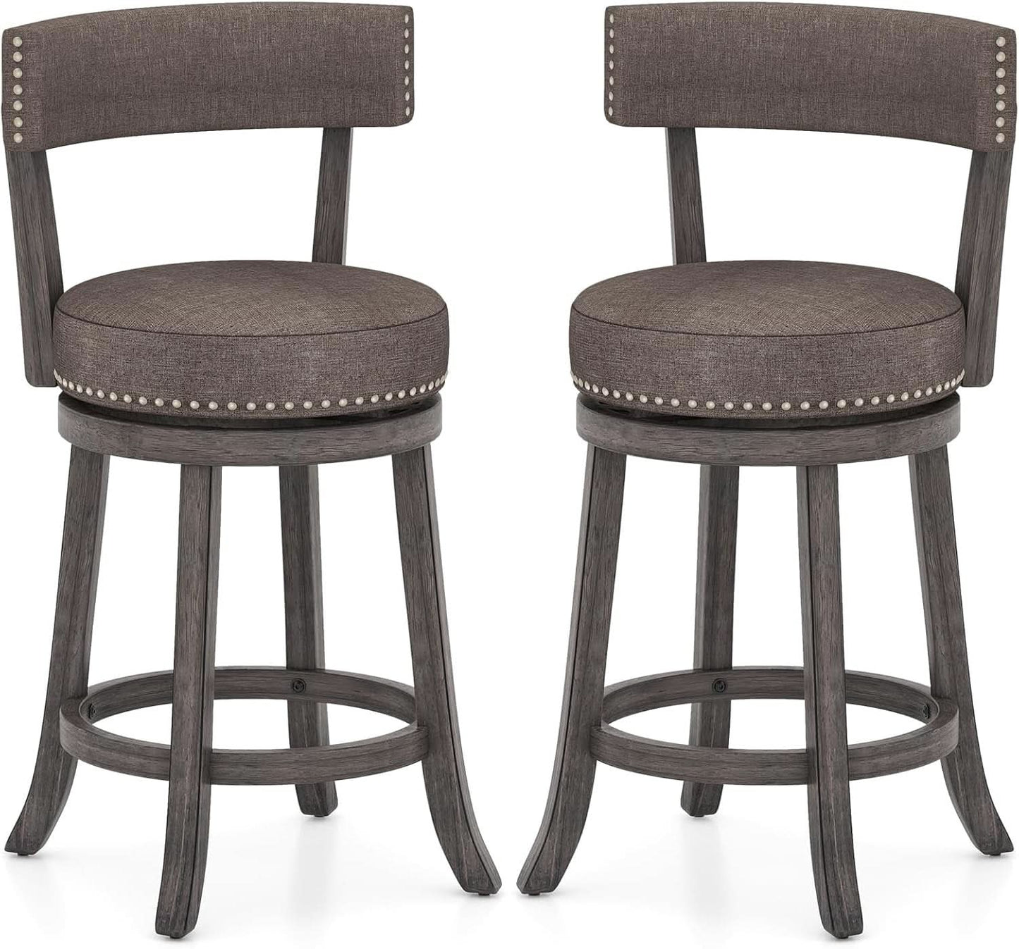 Swivel Bar Stools Set of Two for Kitchen