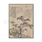 Vintage Chinese Painting Framed Poster – Minimalist Wall Art
