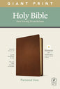 NLT Personal Size Giant Print Bible, Filament Enabled Edition (Genuine Leather, Brown) - Leather