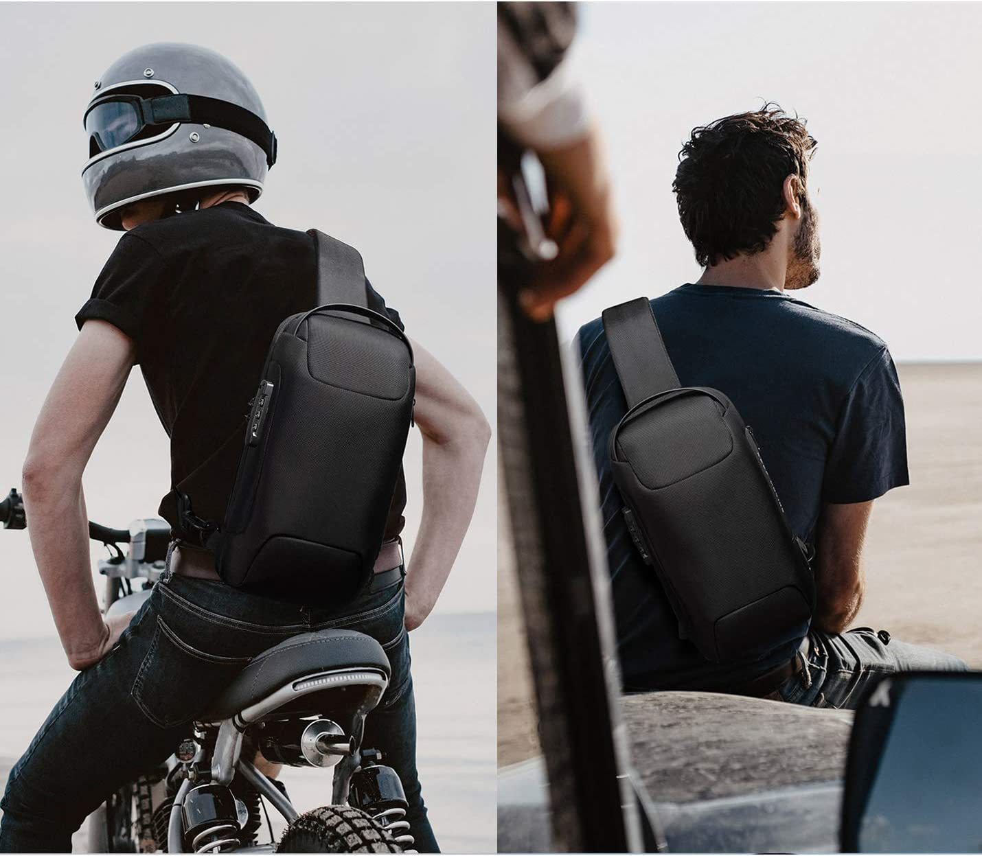 Men's Anti-theft Password Lock Chest Bag, Business Single-shoulder Crossbody Waist Bag, Portable Hand-held Small Bag, Logo Available Upon Request