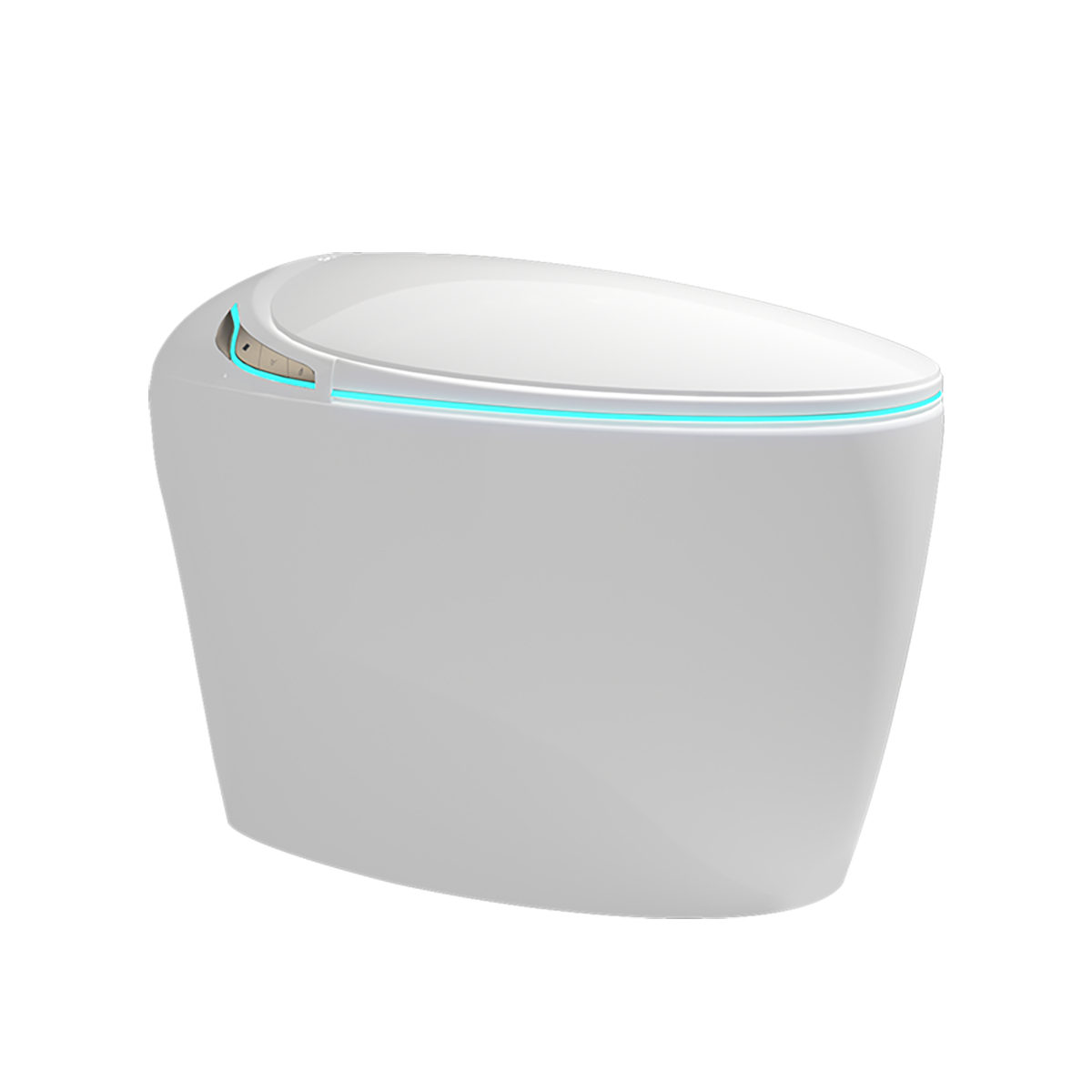 Unique Smart Toilet with Bidet Built In, Intelligent One Piece Toilet For Mod...