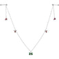 14G 9/16 White Orb Santa Hat Christmas Barbell Nipple Chain Set
