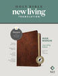 NLT Wide Margin Bible, Filament Enabled (Leatherlike, Dark Brown Palm, Indexed, Red Letter) - Imitation Leather