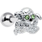 16G 1/4 Clear Green Gem Sunglass Octopus Cartilage Tragus Earring