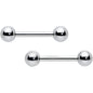 14G 1/2 Simple Classic Barbell Nipple Ring Set
