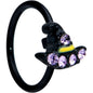 20G 5/16 Clear Gem Black Witch Hat Halloween Nose Hoop