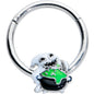 16G 3/8 Ghost Goo Cauldron Halloween Hinged Segment Ring