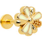 16G 5/16 Gold Hue White Texture Daisy Flower Labret Monroe Tragus