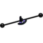 14G Black Purple Band Witch Hat Halloween Industrial Barbell 38mm