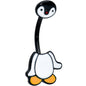 Black Baby Penguin Winter Double Mount Belly Ring