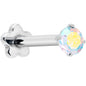 16G 5/16 Aurora CZ G23 Titanium Threadless Flower Labret Tragus