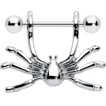 14G 7/16 Crawly Spider Halloween Nipple Shield Set