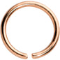 20G 1/4 Rose Gold Tone PVD Grade 23 Titanium Bendable Hoop Ring
