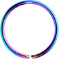 20G 3/8 Rainbow PVD Grade 23 Titanium Bendable Hoop Ring