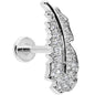 16G 5/16 Clear CZ Gem Feather Internally Threaded Labret Tragus