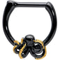 16G 5/16 Black Understated Octopus Cartilage Clicker
