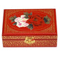 Pingyao Hand‑Painted Gold Foil Jewelry Box – Classical Chinese Peach Wood