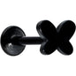 16G 5/16 Black Simple Butterfly Internally Threaded Labret Tragus