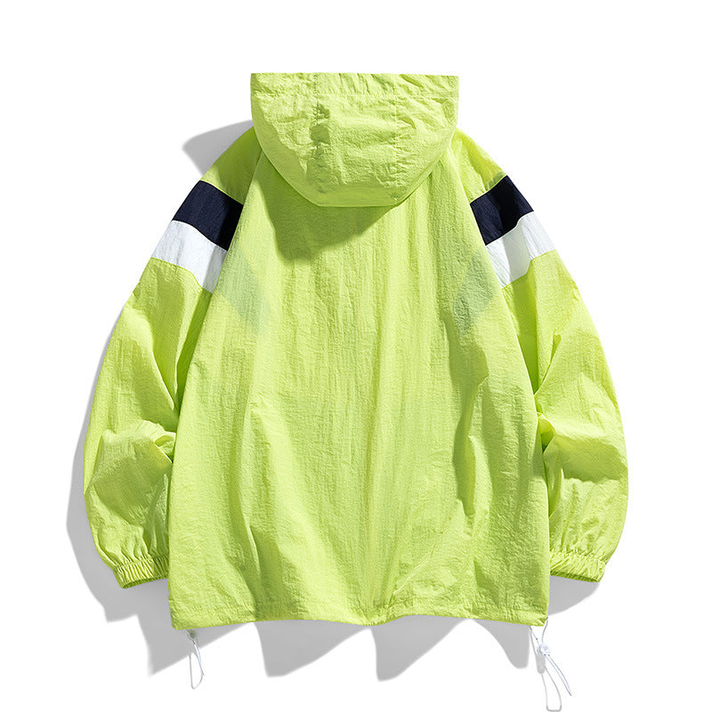 Outdoor Summer Patchwork Thin Couple Style For Teens